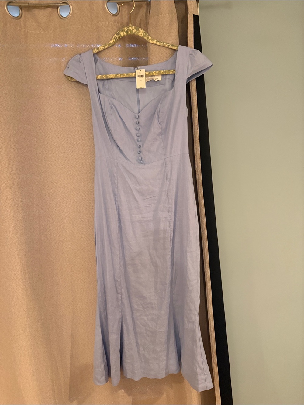 Anthropologie Light Blue Sweetheart Neckline